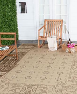 Courtyard CY1356 Natural and Brown 8' x 11' Outdoor Area Rug