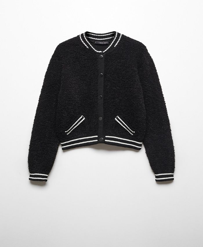 MANGO Women's Knitted Bomber Jacket Macy's
