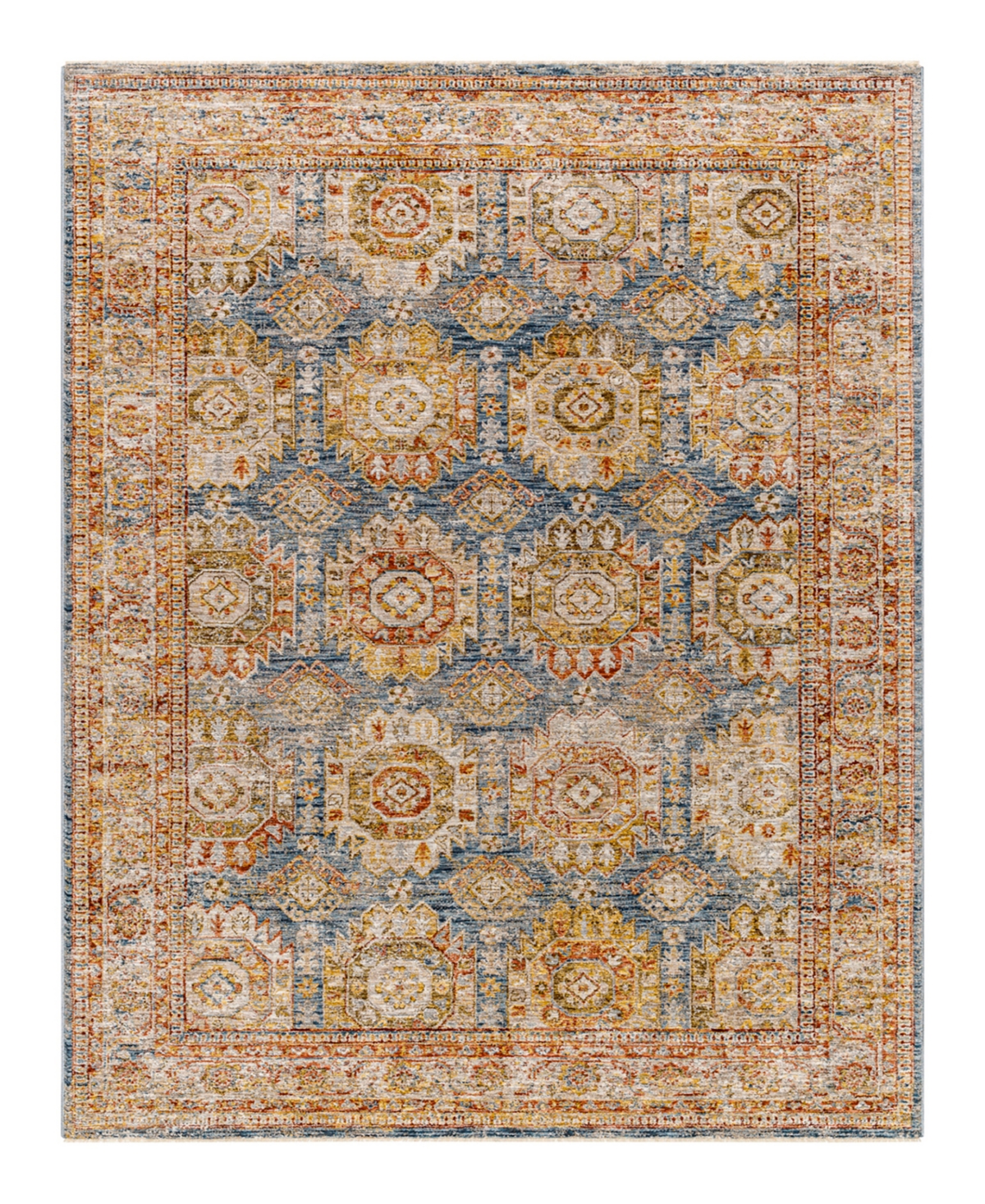 Shop Surya Mona Lisa Mni-2302 5'x7'5 Area Rug In Rust-denim