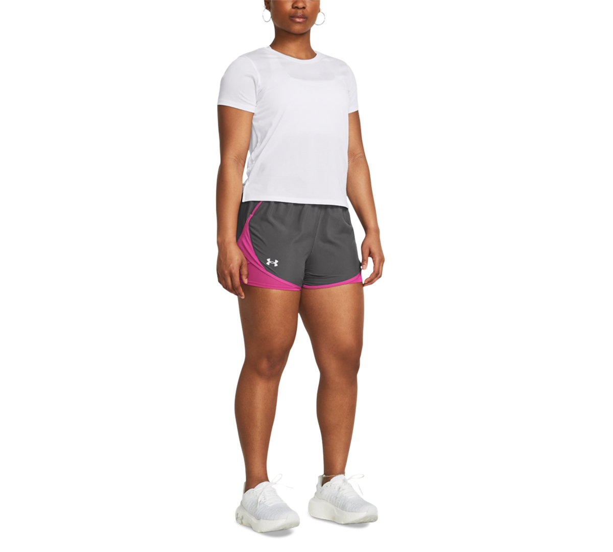 Under Armour Women's Fly By 2-in-1 Layered Shorts -/ Astro Pink / Reflective