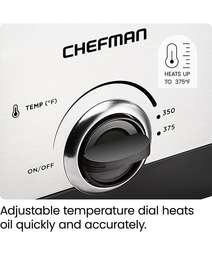 Chefman Fry Guy 1.5 Liter Deep Fryer w/ Temperature Control Macy