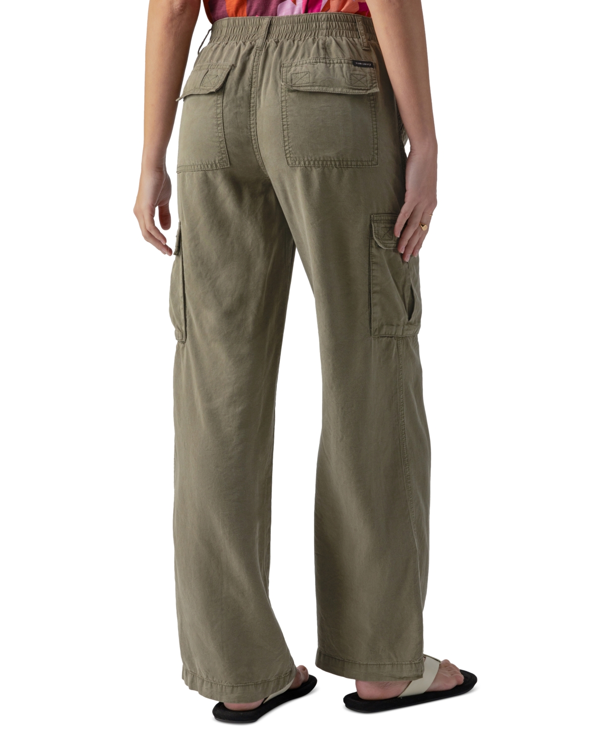 Shop Sanctuary Women's Relaxed Reissue Wide-leg Cargo Pants In Burnt Olive