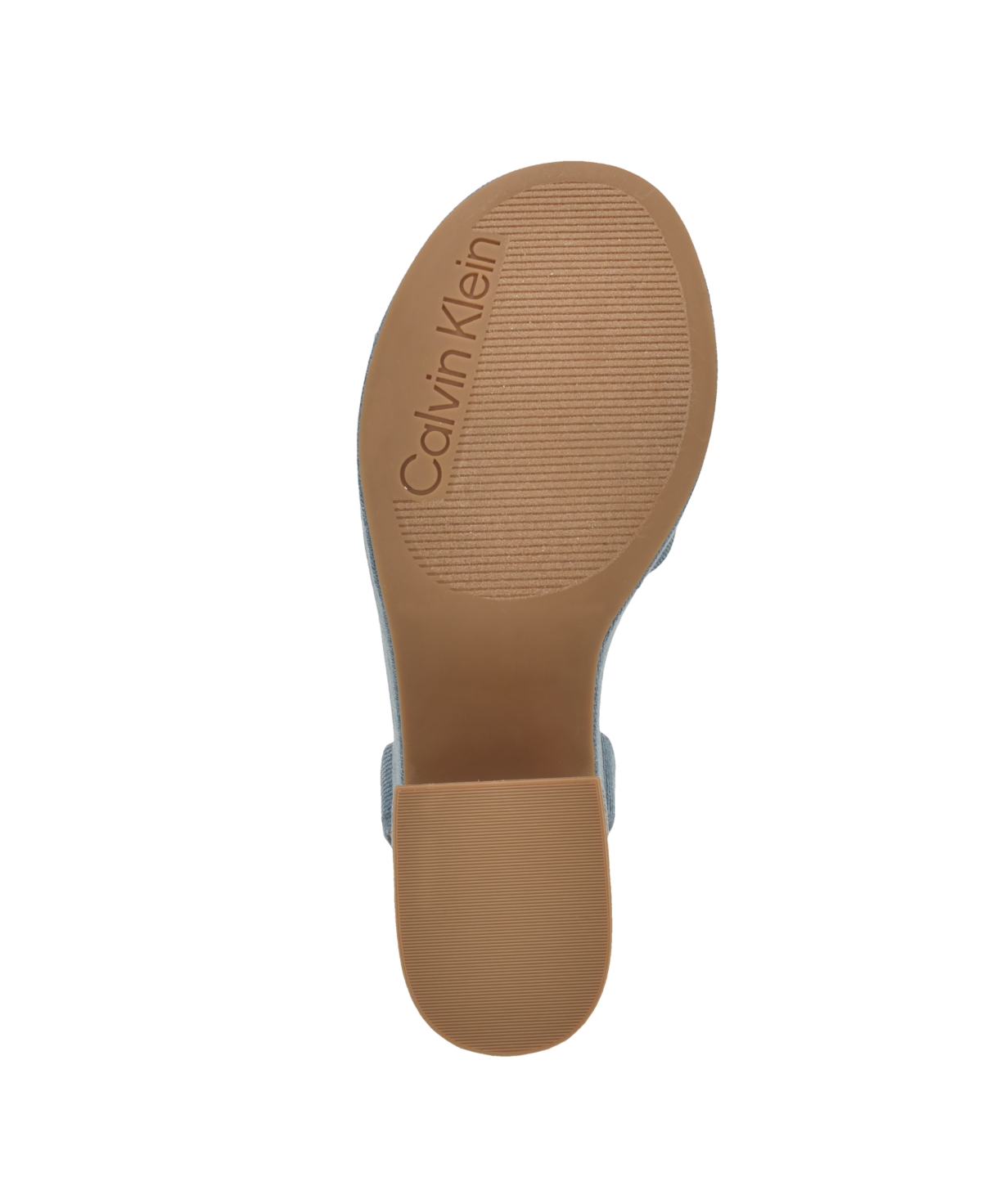 Calvin Klein Women's Summer Wedge Sandals - Blue Denim - Textile, Manmade with Texti