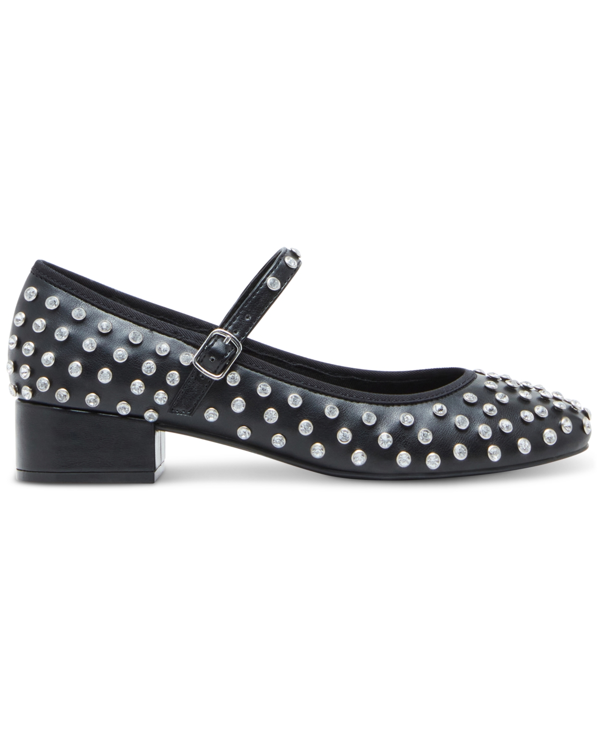 Madden Girl Tutuu-r Block-Heel Mary Jane Flats -Rhinestone