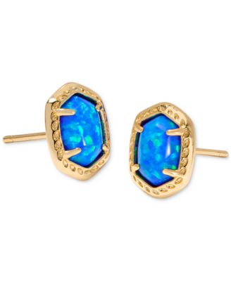 Kendra Scott - 14k Gold-Plated Framed Stone Stud Earrings