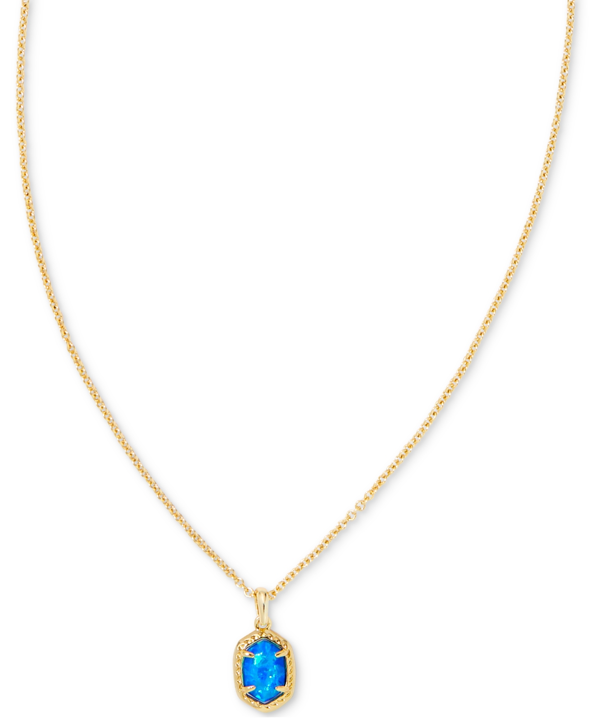 Shop Kendra Scott 14k Framed Stone 19" Pendant Necklace In Gold Brigh