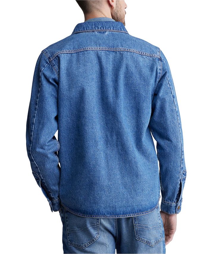 Buffalo David Bitton Buffalo Men's Sloan Long-Sleeve Denim Shirt in Authentic Blue - Macy's