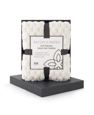 Cottontail Faux Rabbit Fur Throw, 50" x 70"