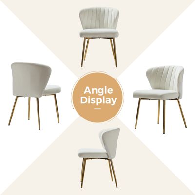 Aruna Velvet Side Chair with Metal Legs