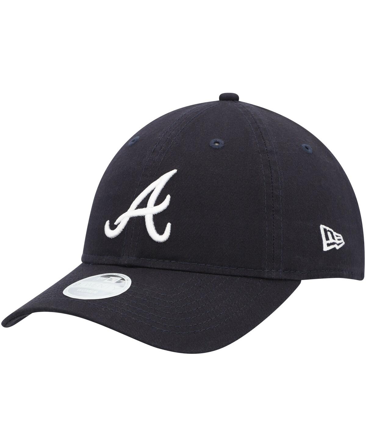 Women's Navy Atlanta Braves Team Logo Core Classic 9twenty Adjustable Hat - Navy