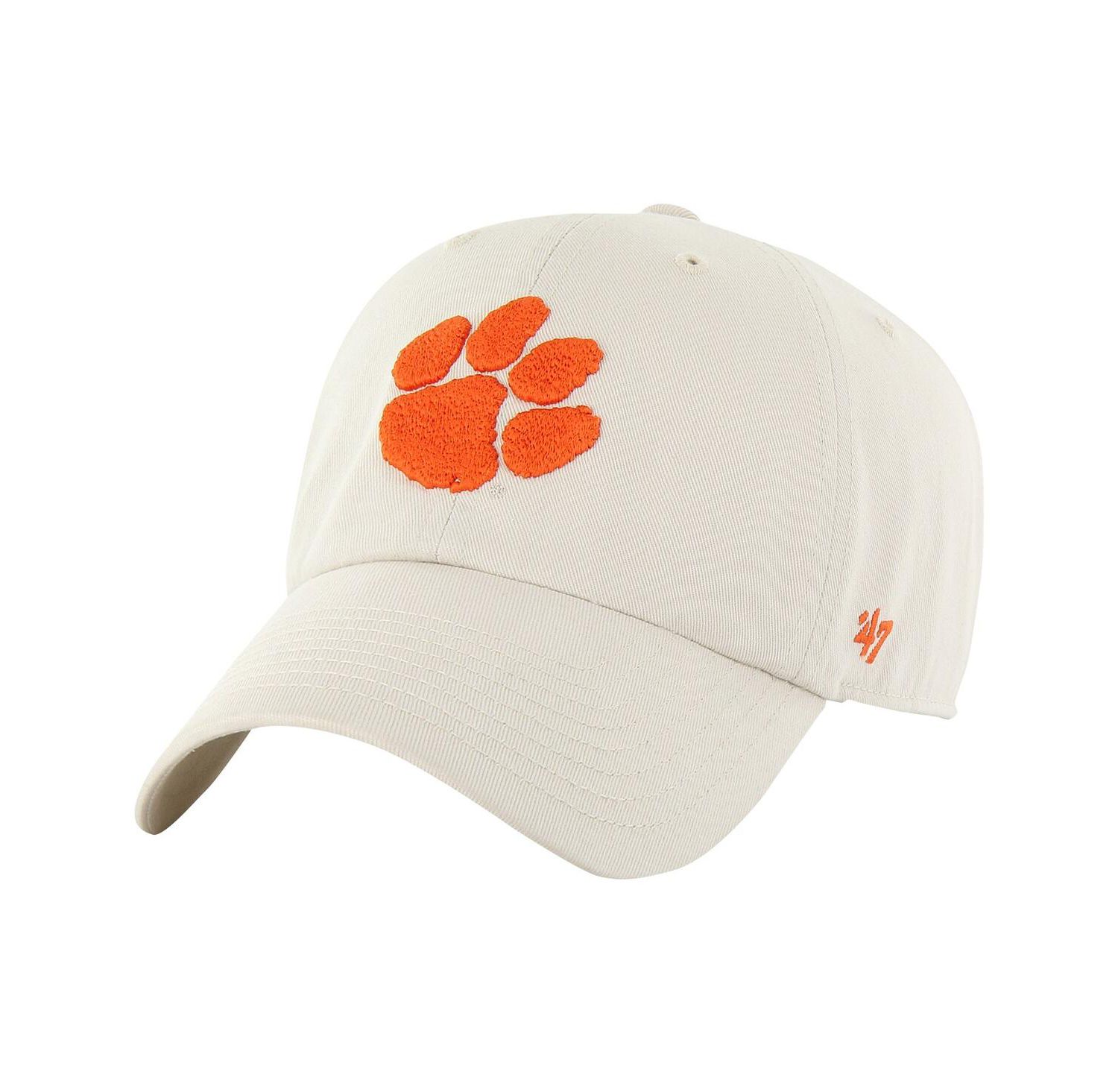 47 Men's Cream Clemson Tigers Vintage-Like Clean Up Adjustable Hat