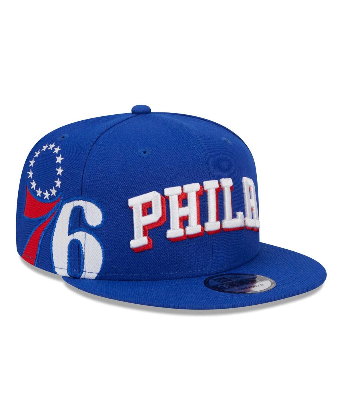 Men's Royal Philadelphia 76ers Side Logo 9fifty Snapback Hat - Royal