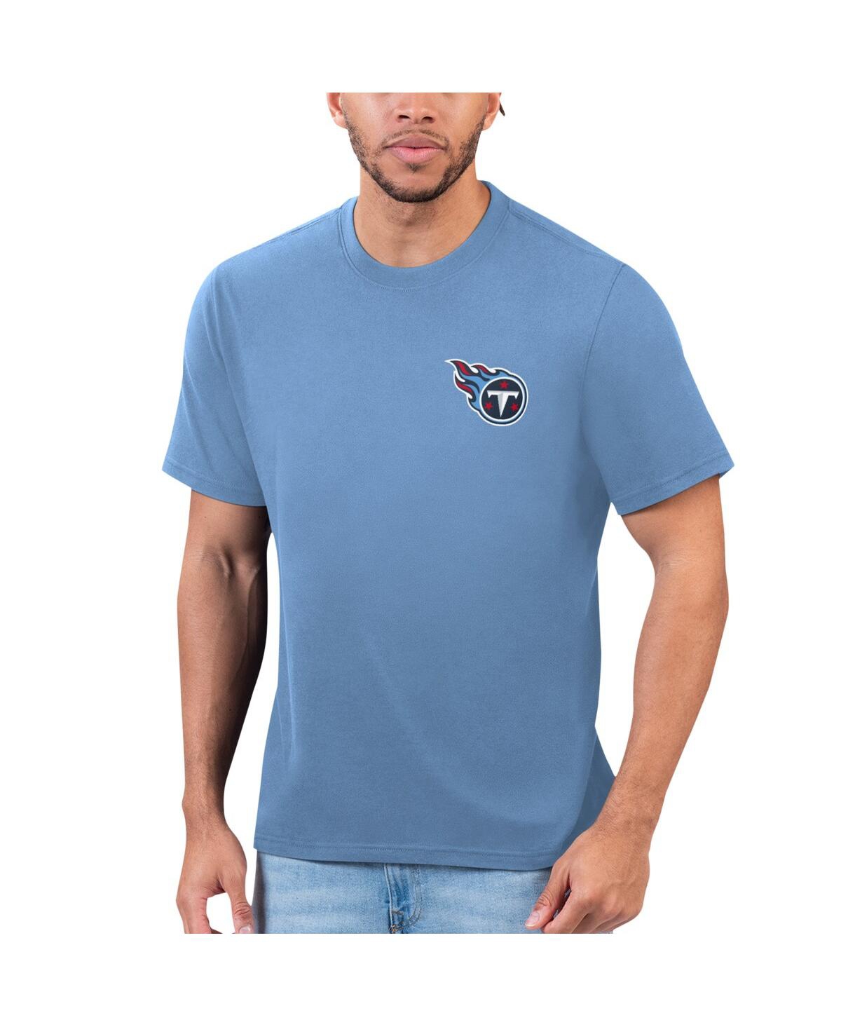 Shop Margaritaville Men's Blue Tennessee Titans T-shirt In Poppy