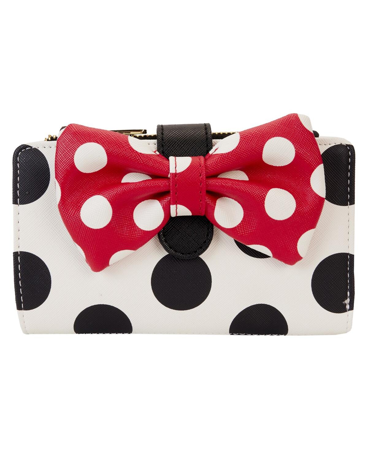 Shop Loungefly Mickey Friends Minnie Mouse Rocks The Dots Classic Flap Wallet In No Color