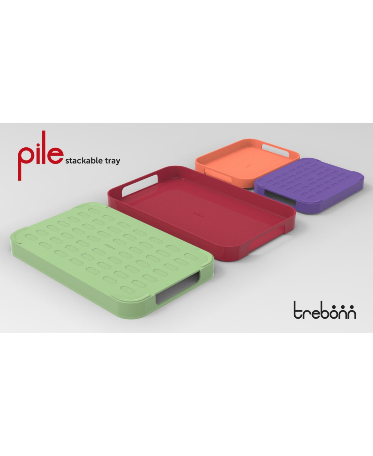 Trebonn Pile 1pc. X-large Tray In Black