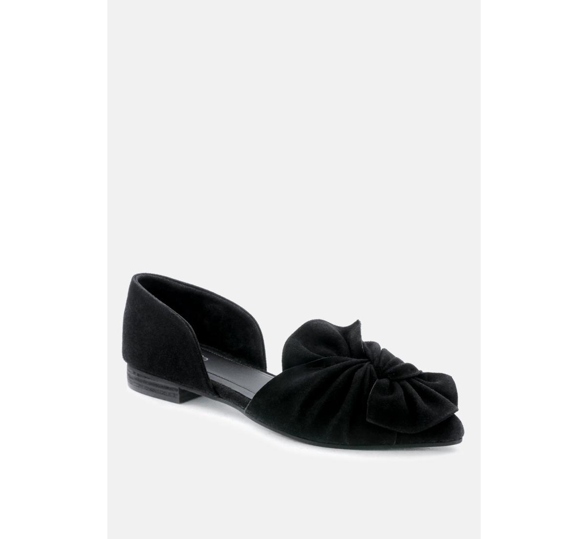 Baako womens Black Knotted flats - Black