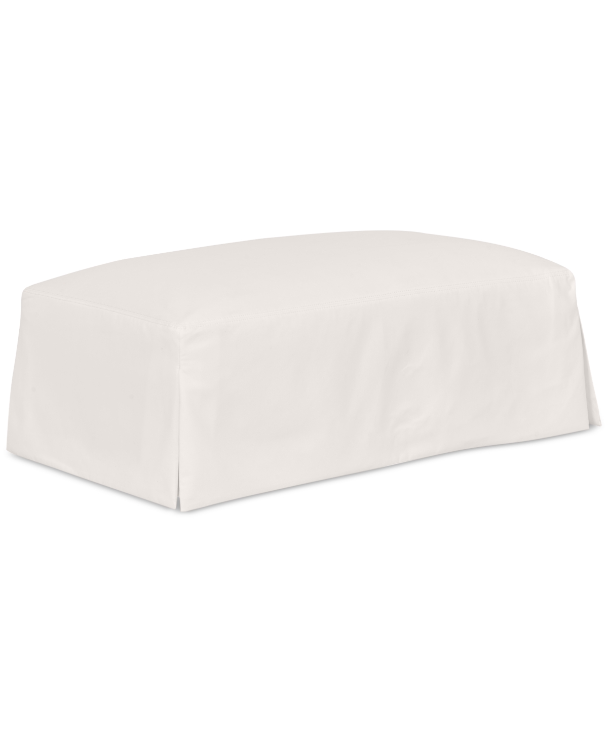 Shop Macy's Brenalee 44" Fabric Ottoman And Slipcover In Peyton Birch