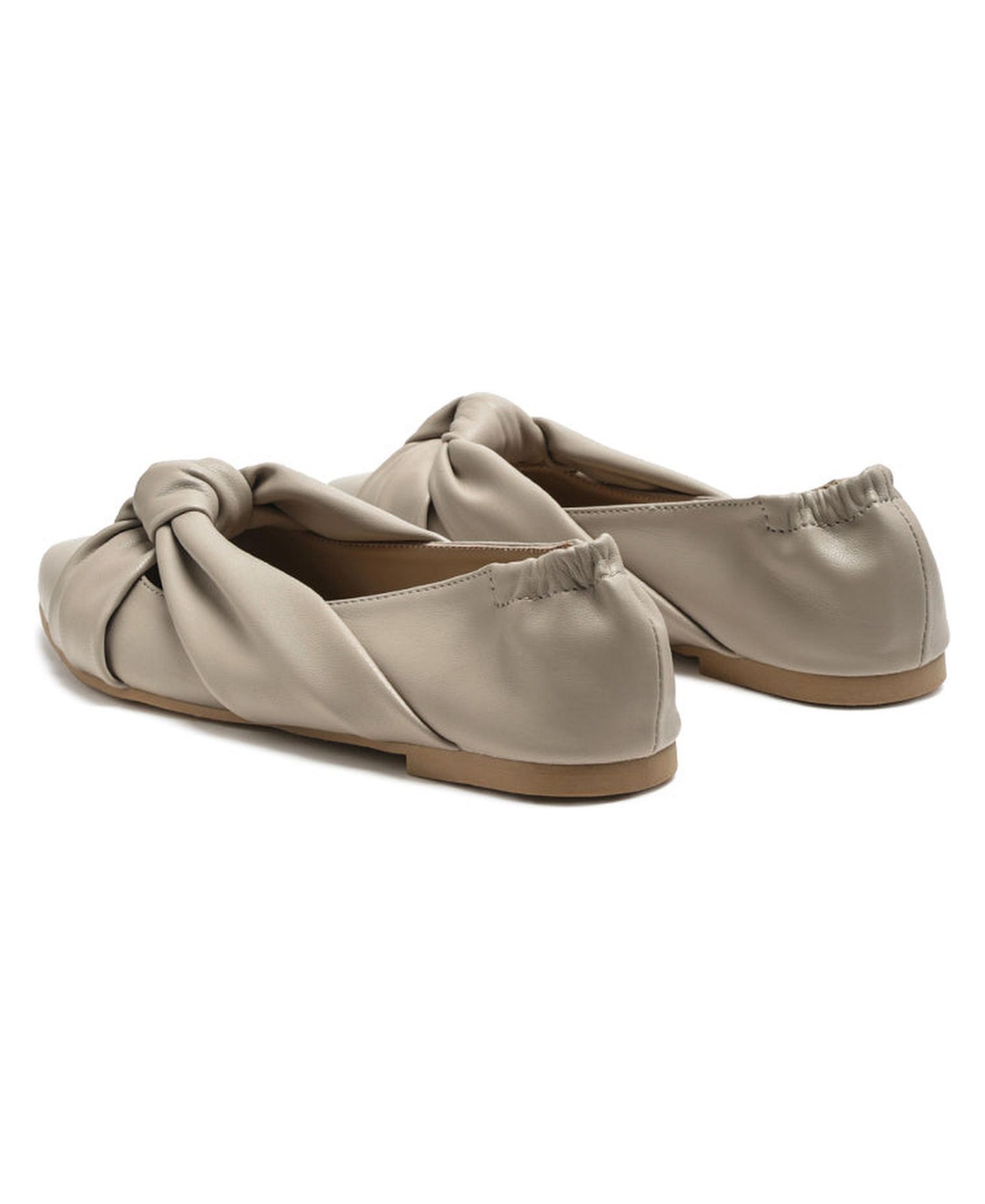 Женские балетки London Rag Norma Knot Detail Elasticated Ballet Flats, цвет: Бежевый / Хаки — фото 2