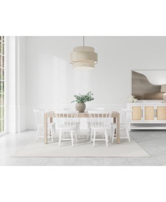 CLOSEOUT! Catriona 7pc Dining Set (Rectangular Dining Table & 6 Wood Side Chairs)