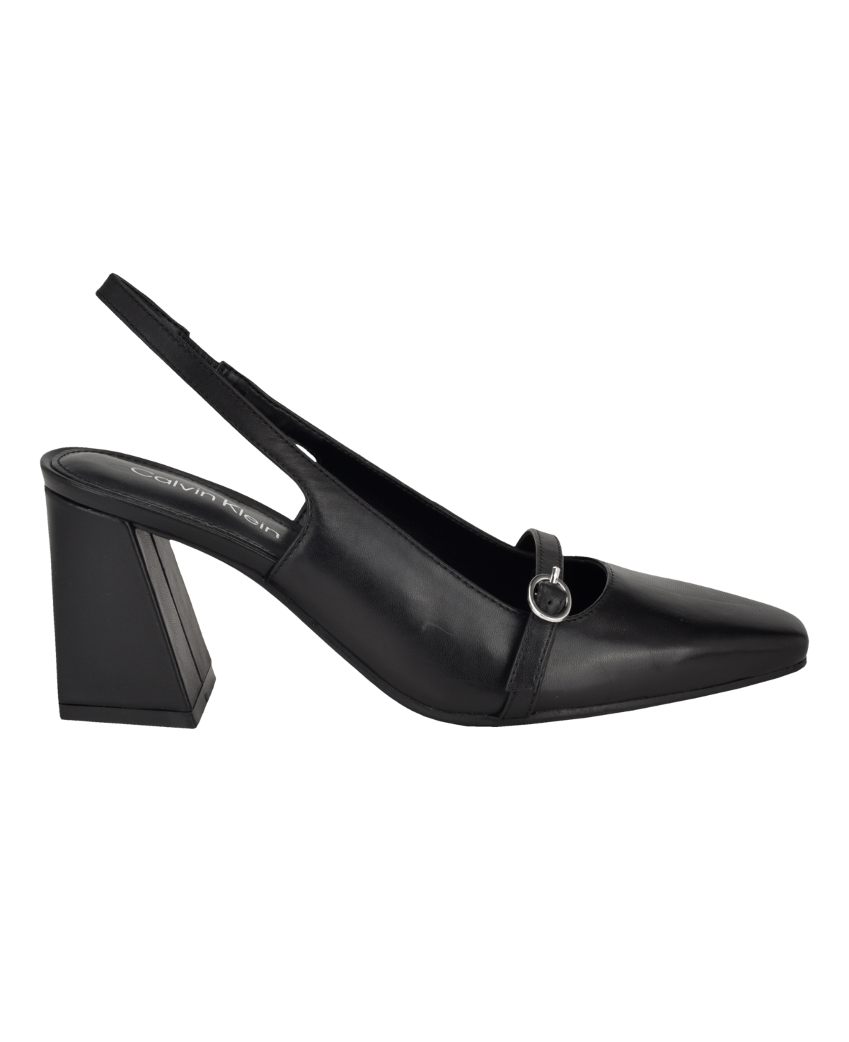 Calvin Klein Women's Ellisa Square Toe Block Heel Dress Pumps