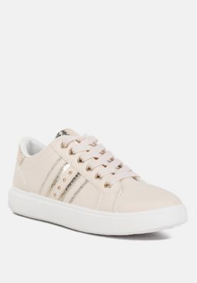 Women's Claude Faux Leather Back Panel Detail Sneakers