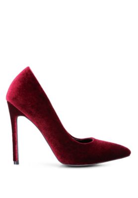 Womens Janessa Velvet Stiletto Heel Pumps