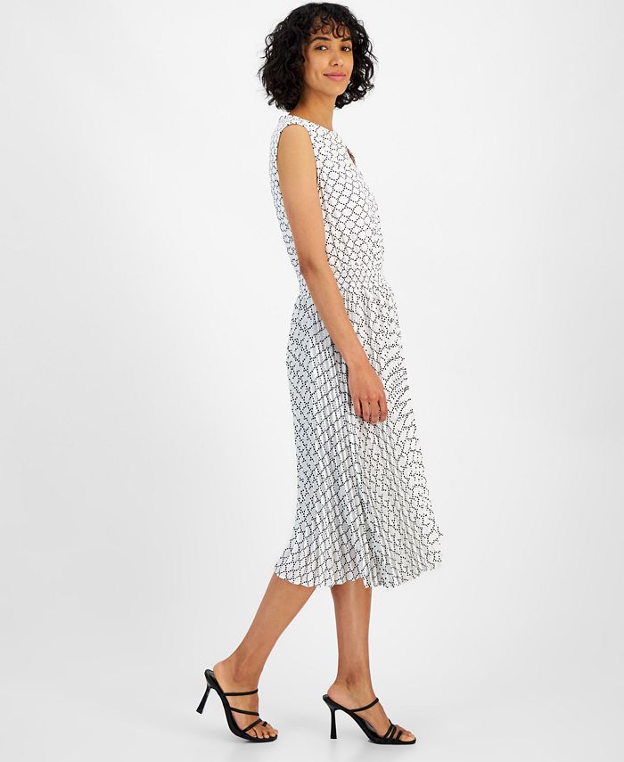 T Tahari
 Ethnic, Print, Fit, &, Flare, Midi, Dress