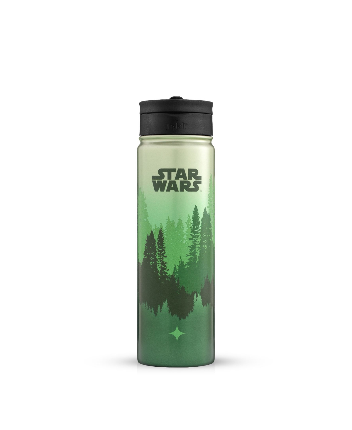 Joyjolt Star Wars Destinations Collection Endor Vacuum Insulated Water Bottle In Green