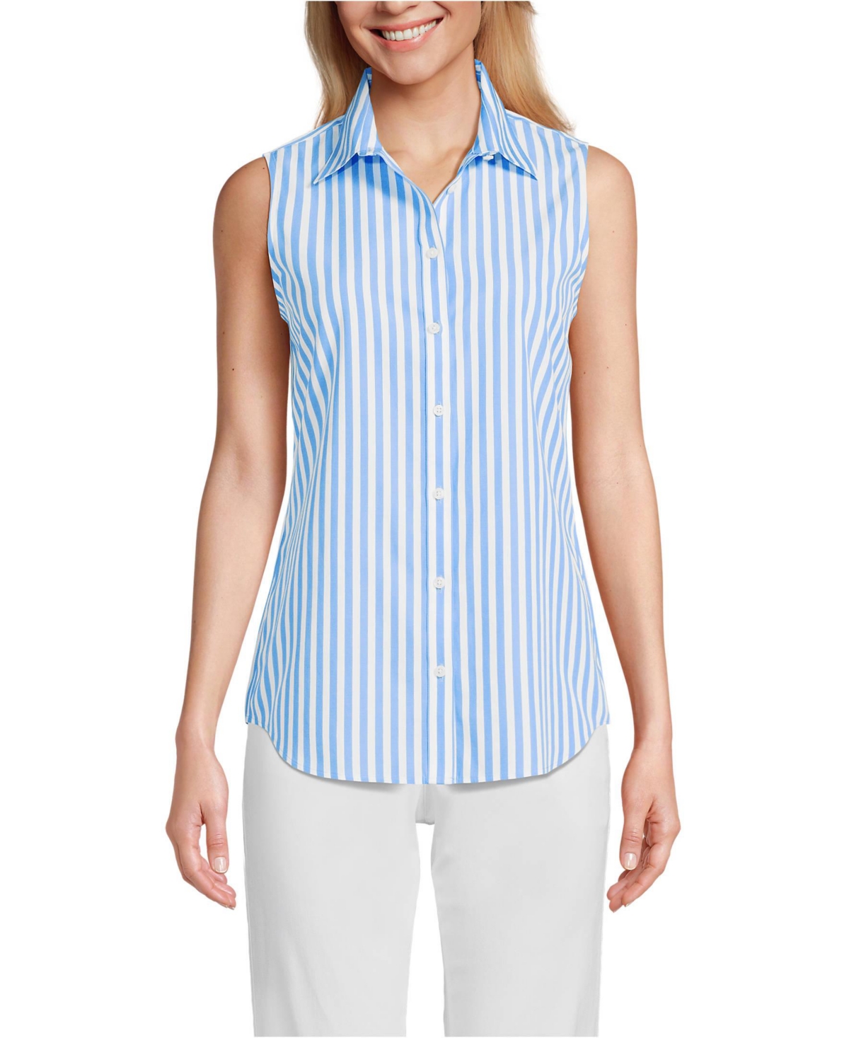 Lands' End Women's No Iron Sleeveless Shirt