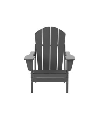 All-Weather Contoured Outdoor Poly Folding Adirondack Chair (Set of 4)
