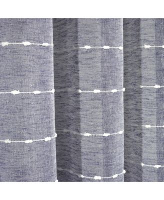 Farmhouse Textured Grommet Sheer Window Curtain Panels