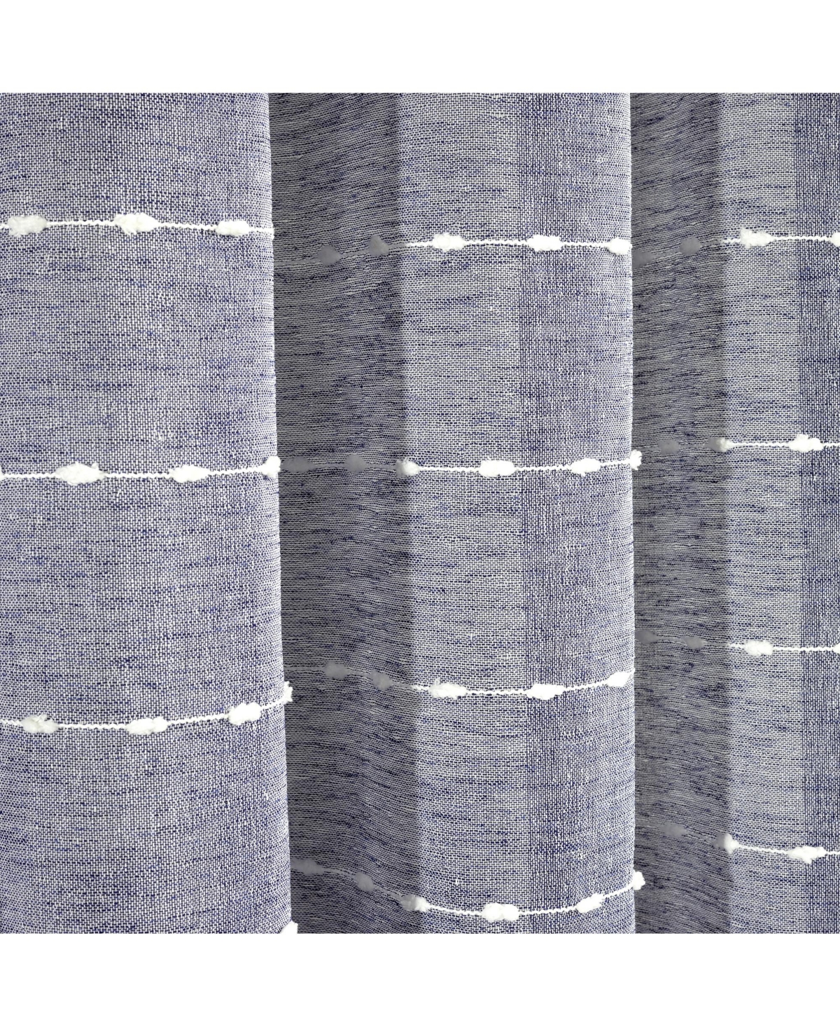 Lush Decor Farmhouse Textured Grommet Sheer Window Curtain Panels