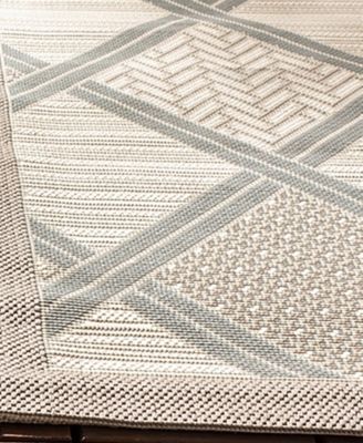 Courtyard CY7570 Beige and Dark Beige 5'3" x 7'7" Outdoor Area Rug