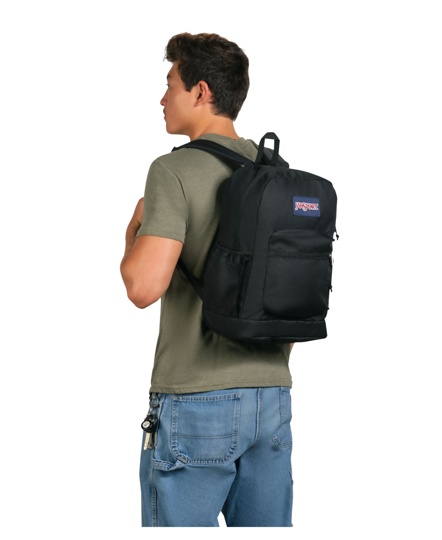 Рюкзак JanSport Cross Town Plus Medium, цвет: Чёрный — фото 8