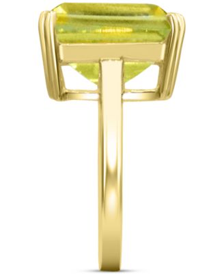 Green Quartz Emerald-Cut Statement Ring (6-7/8 ct. t.w.) in 14k Gold-Plated Sterling Silver (Also in Lime Quartz)