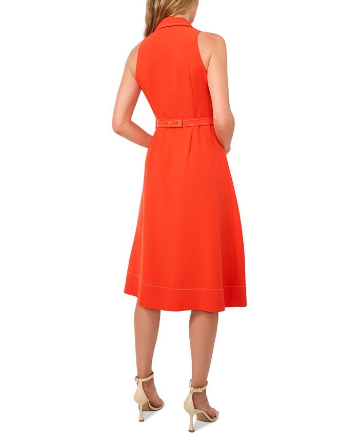 Pbong  French Style Irregular Waist Cinched Sleeveless Chiffon Dress Women Summer New Sexy Neck Hanging Short Skirt Dress main image 1