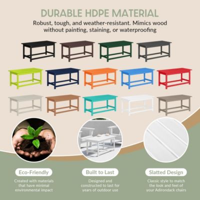 Outdoor Patio Classic Adirondack Coffee Table