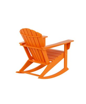 Outdoor Patio Poly Adirondack Rocking Chair Rocker