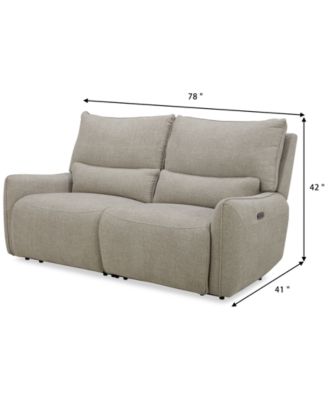 Olper 2-Pc. Fabric Zero Wall Sofa with 2 Power Recliners, Created for Macy's	