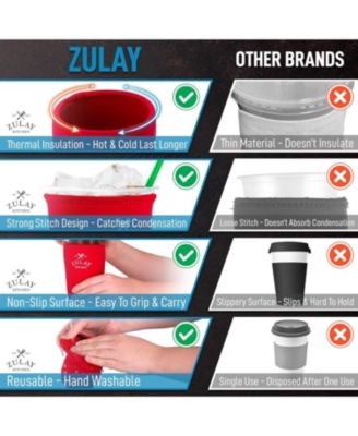 Reusable Neoprene Medium Coffee Sleeve – Fits 22oz to 24oz Iced Cups