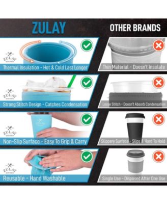 Reusable Neoprene Medium Coffee Sleeve – Fits 22oz to 24oz Iced Cups