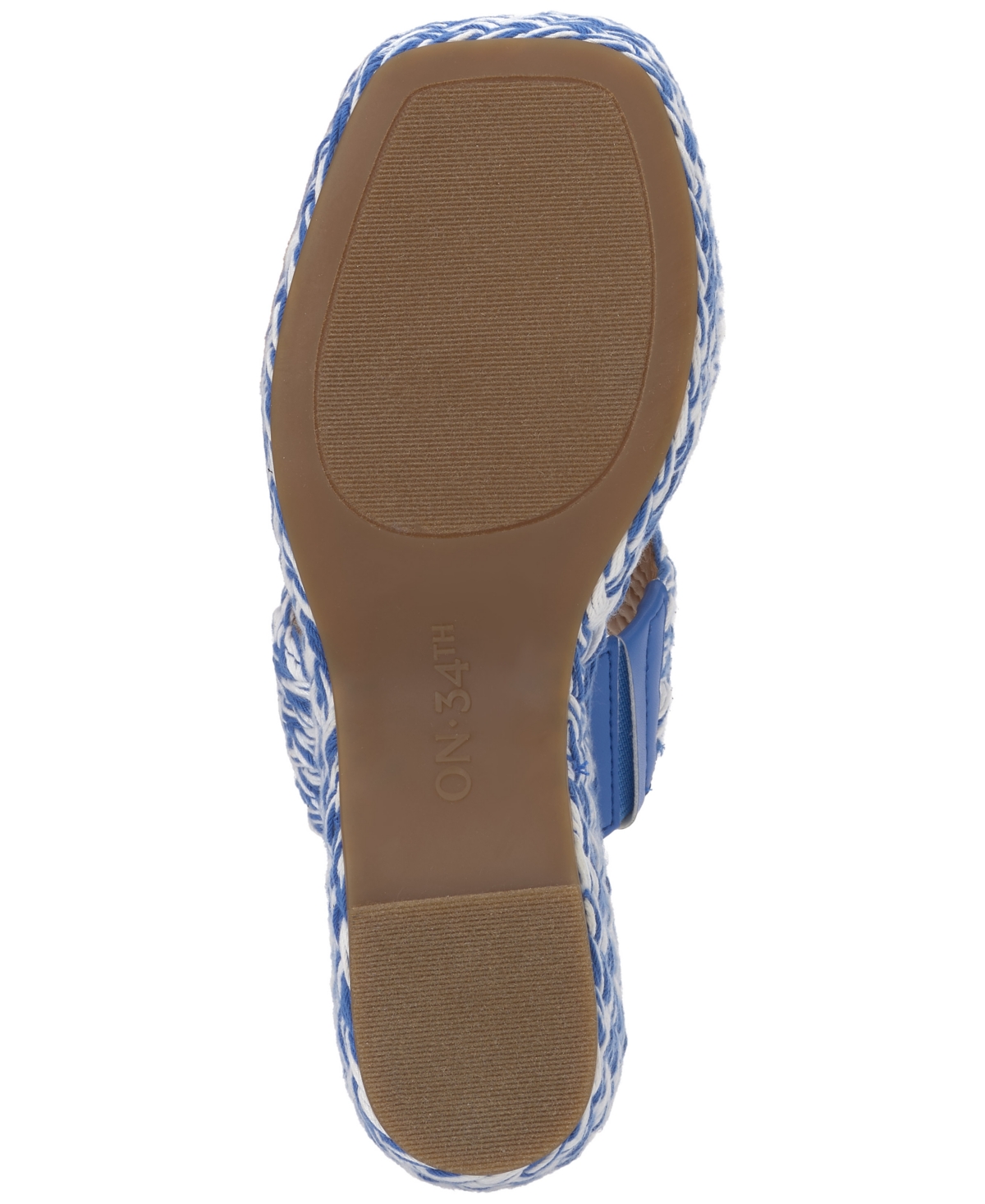 On 34th Women's Norina Woven Two Band Wedge Sandals, Created for Macy's -White Raffia