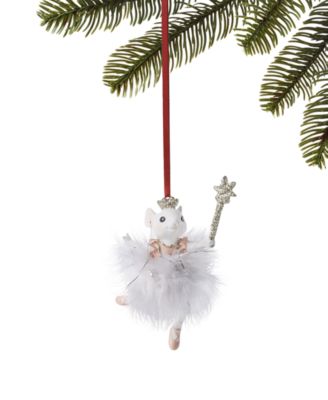 Holiday Lane - Ballet Mouse in Tinsel Skirt Ornament