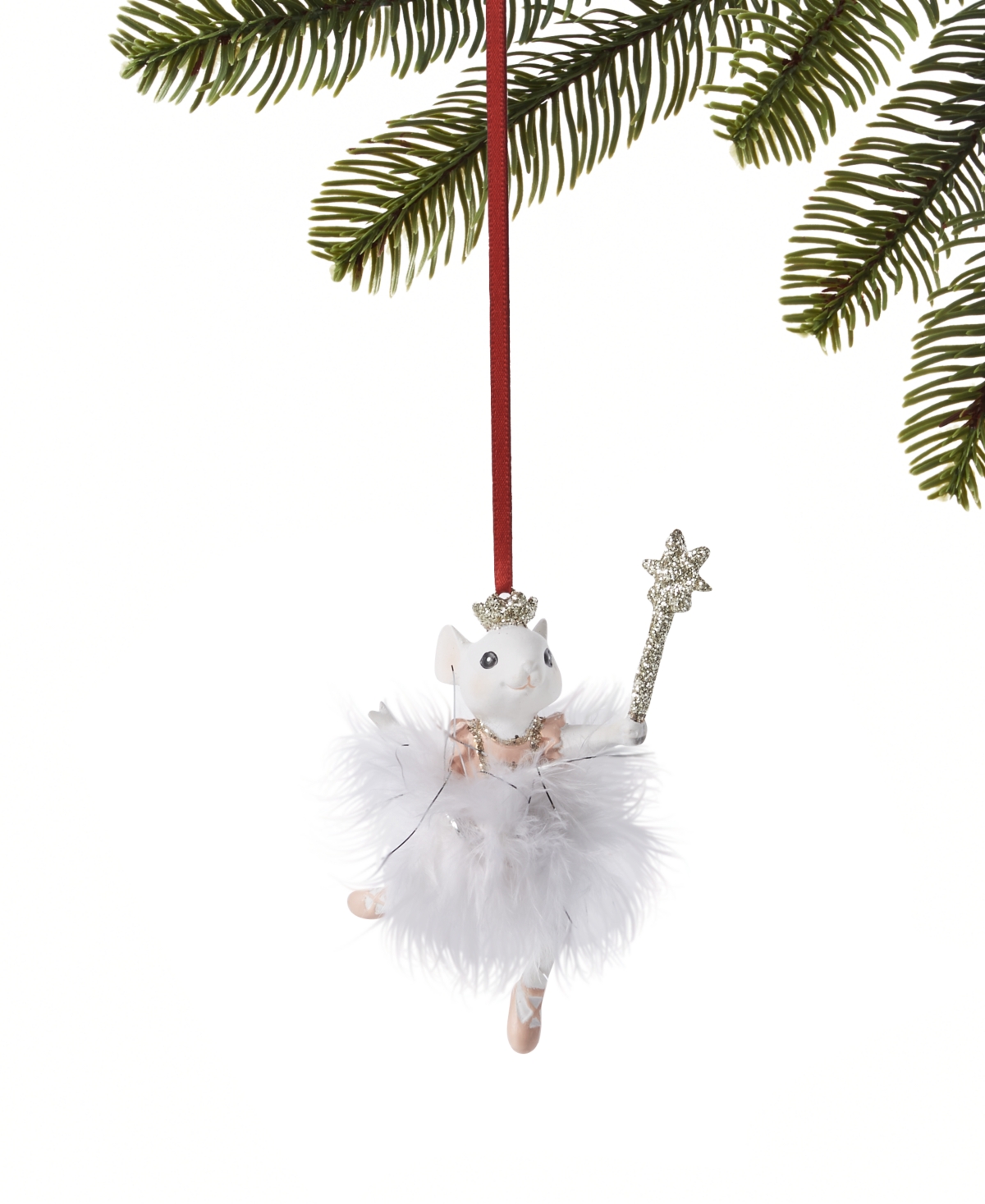 Holiday Lane Ballet Mouse In Tinsel Skirt Ornament, Exclusively At Macy's In No Color