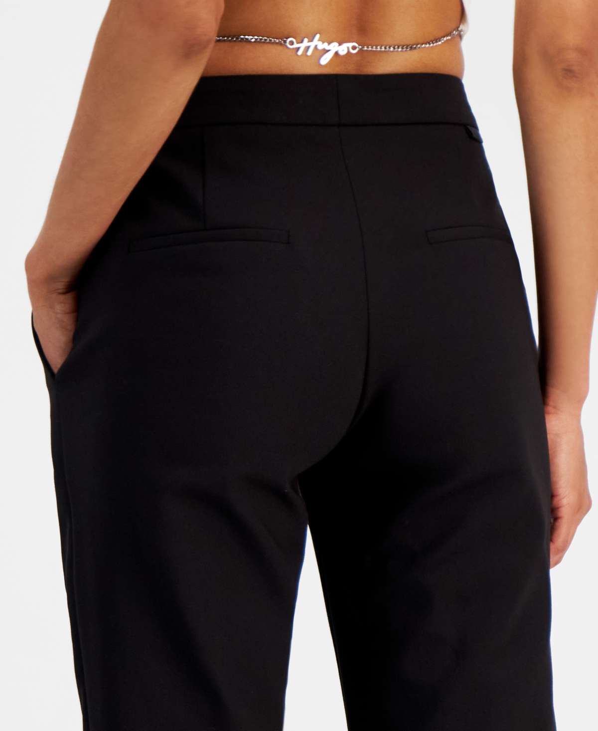Hugo Women's Harlie Solid-Color Mid-Rise Boot-Cut Pants