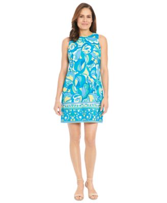 London Times Women's Printed Shift Dress - Macy's