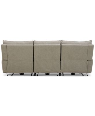 Olper 3-Pc. Fabric Zero Wall Sectional Power Motion Sofa, Created for Macy's	