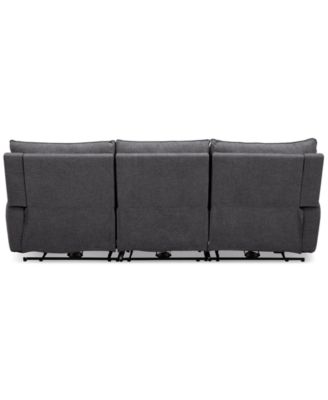 Olper 3-Pc. Fabric Zero Wall Sectional Power Motion Sofa, Created for Macy's	