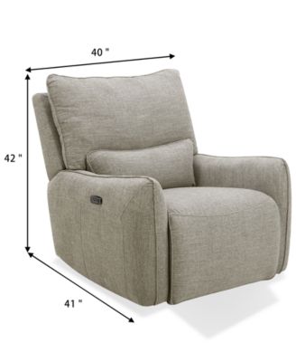 Olper Zero Wall Fabric Recliner, Created for Macy's