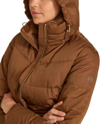 Women's Faux-Fur-Lined Hooded Puffer Coat
